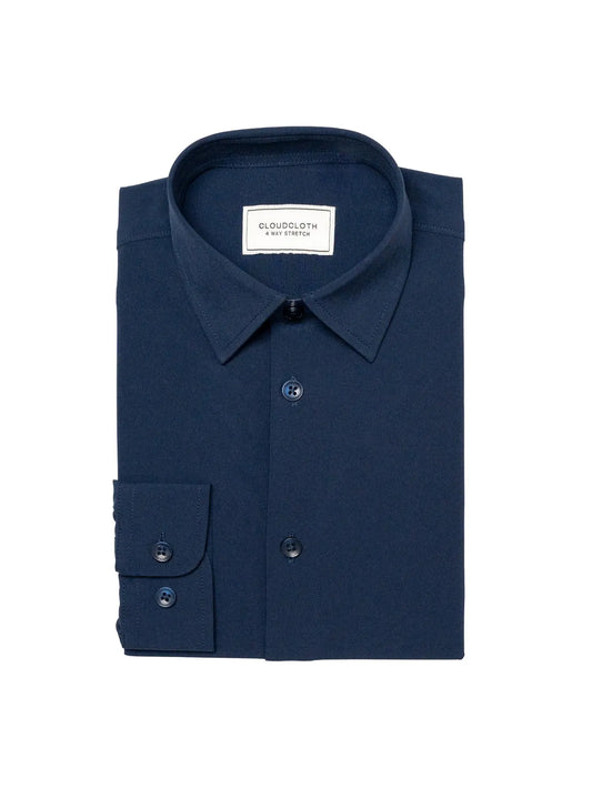 Cloud Cloth - Boys 4 way Stretch Kids Shirt (Navy)
