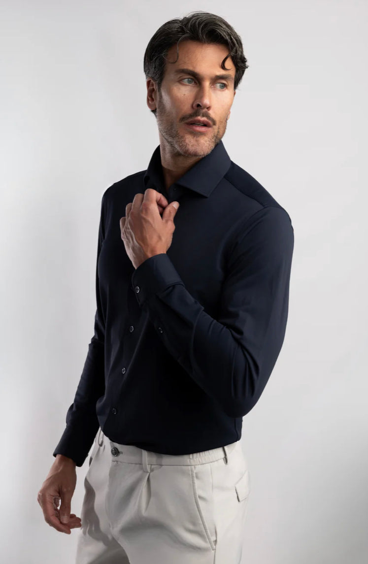Blue Industry - Knit Stretch Shirt (Navy)