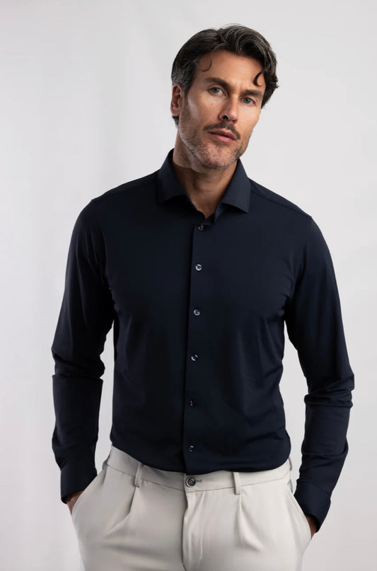 Blue Industry - Knit Stretch Shirt (Navy)