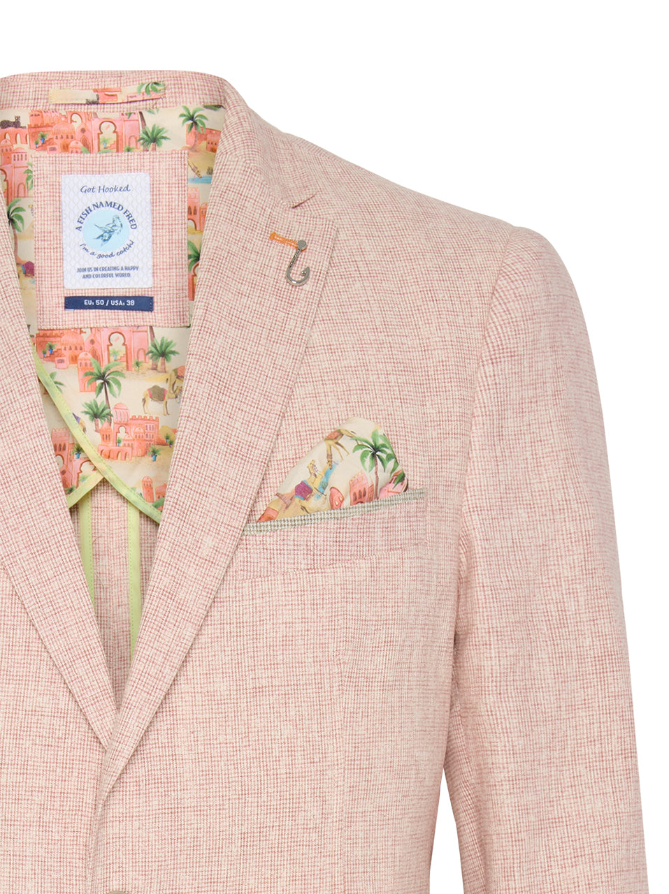 A FISH NAMED FRED - Blazer Small Check in Rose Pink