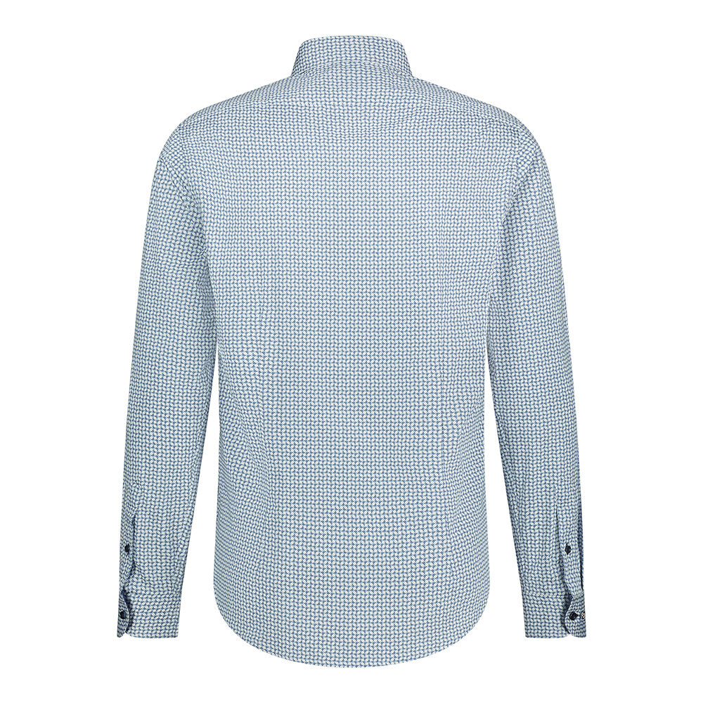 BLUE INDUSTRY - Long Sleeve Stretch Dress Shirt in Navy