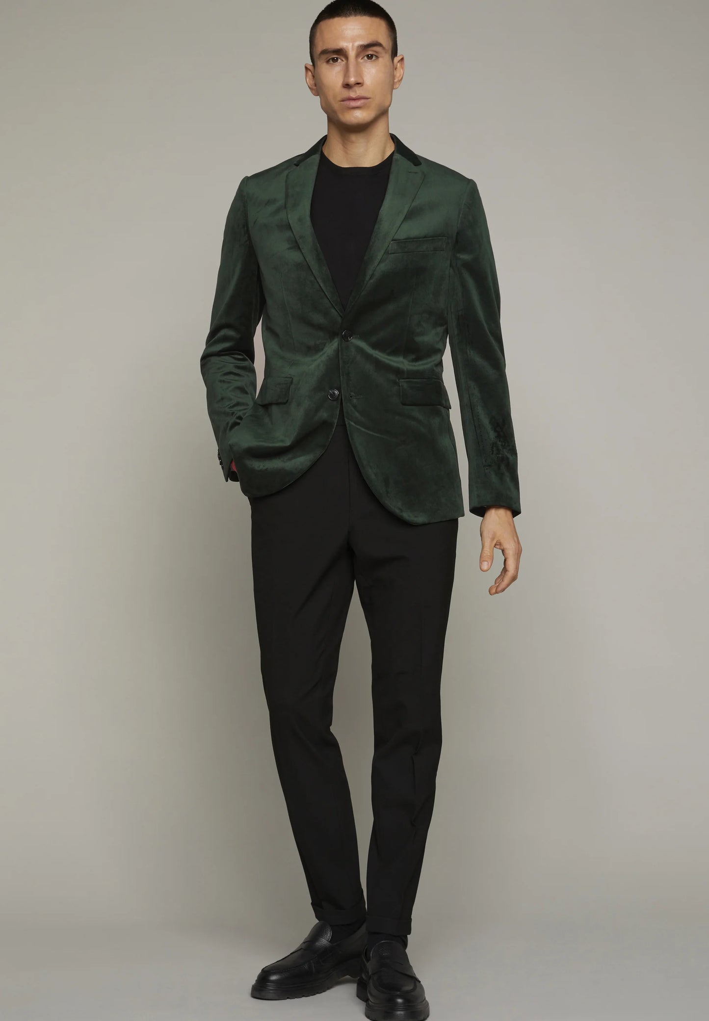 MATINIQUE - George F Velvet Blazer in Scarab