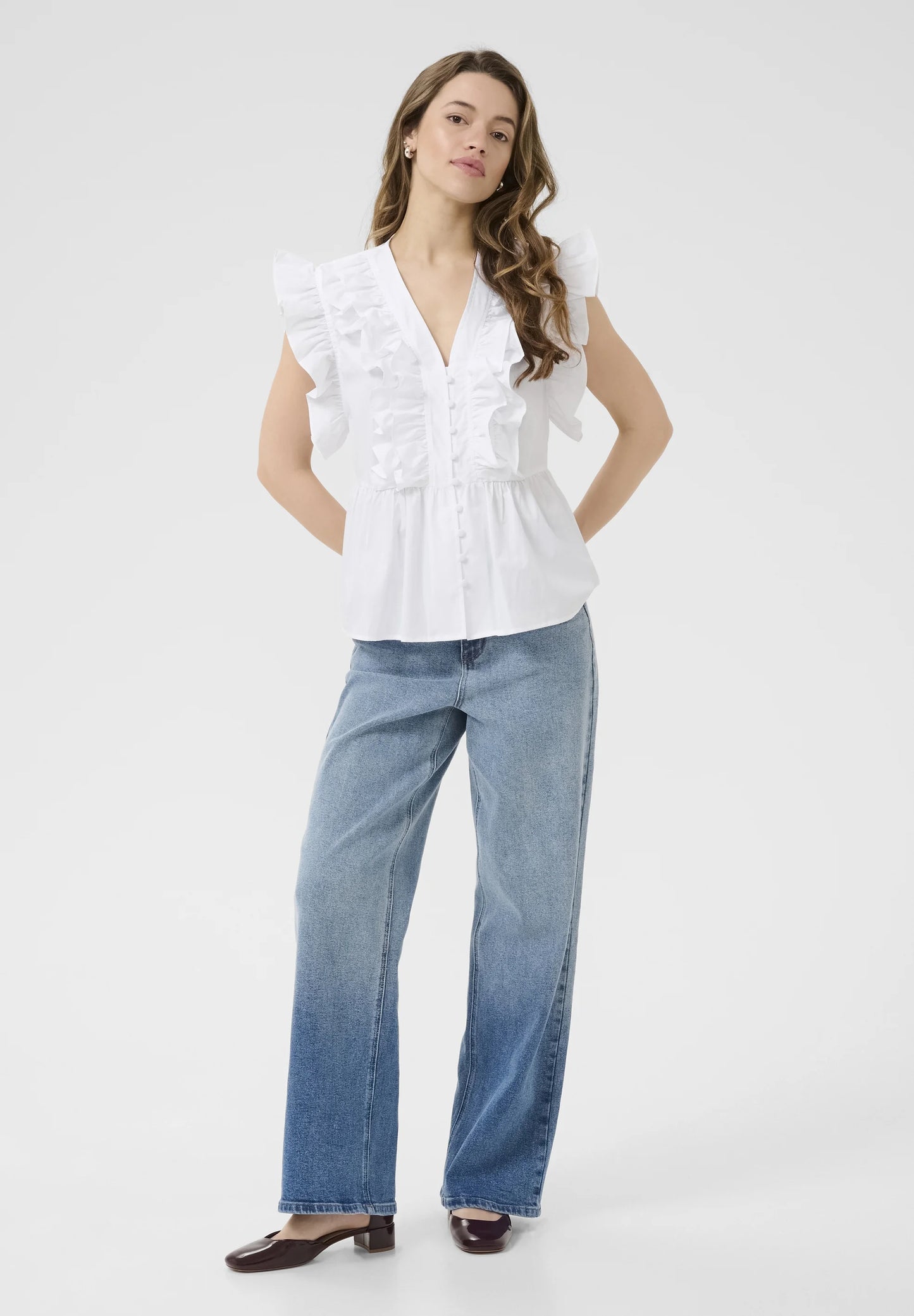 Kaffe - Gerid Flounce Top