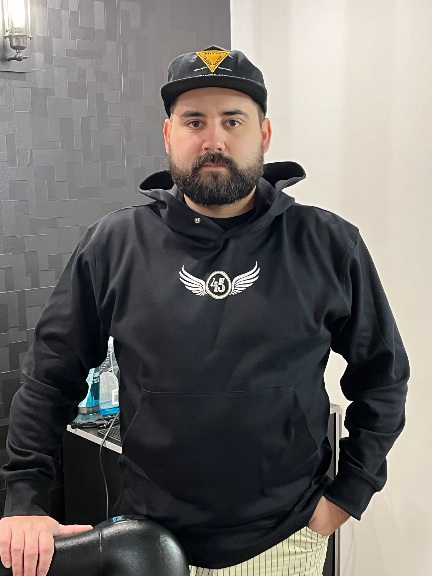 FORTY-FIVE SOCIAL - Relaxed Fit Hoodie - Wings