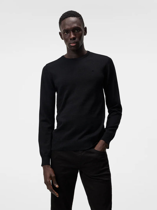 J.LINDEBERG - Lyle Merino Crew Neck Sweater in Black
