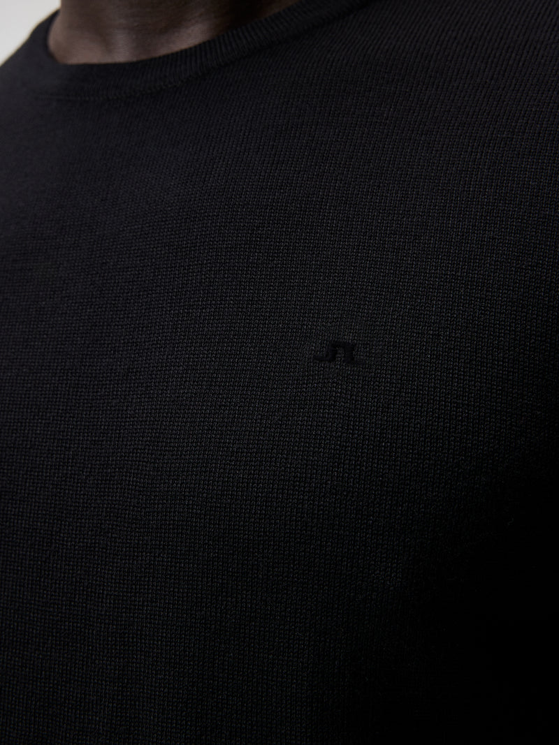 J.LINDEBERG - Lyle Merino Crew Neck Sweater in Black