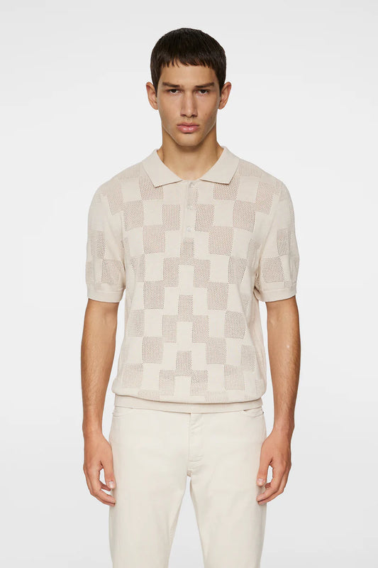 J.LINDEBERG - Reymond Stacked Bridge Polo in Moonbeam