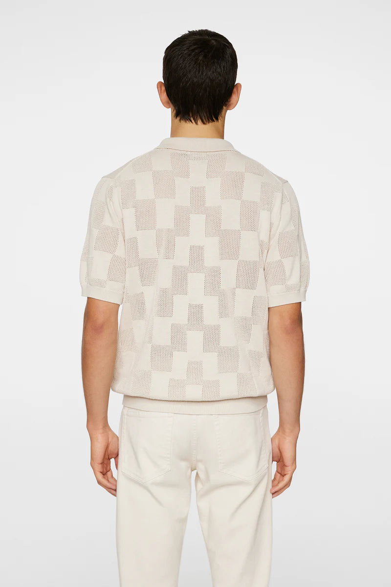 J.LINDEBERG - Reymond Stacked Bridge Polo in Moonbeam