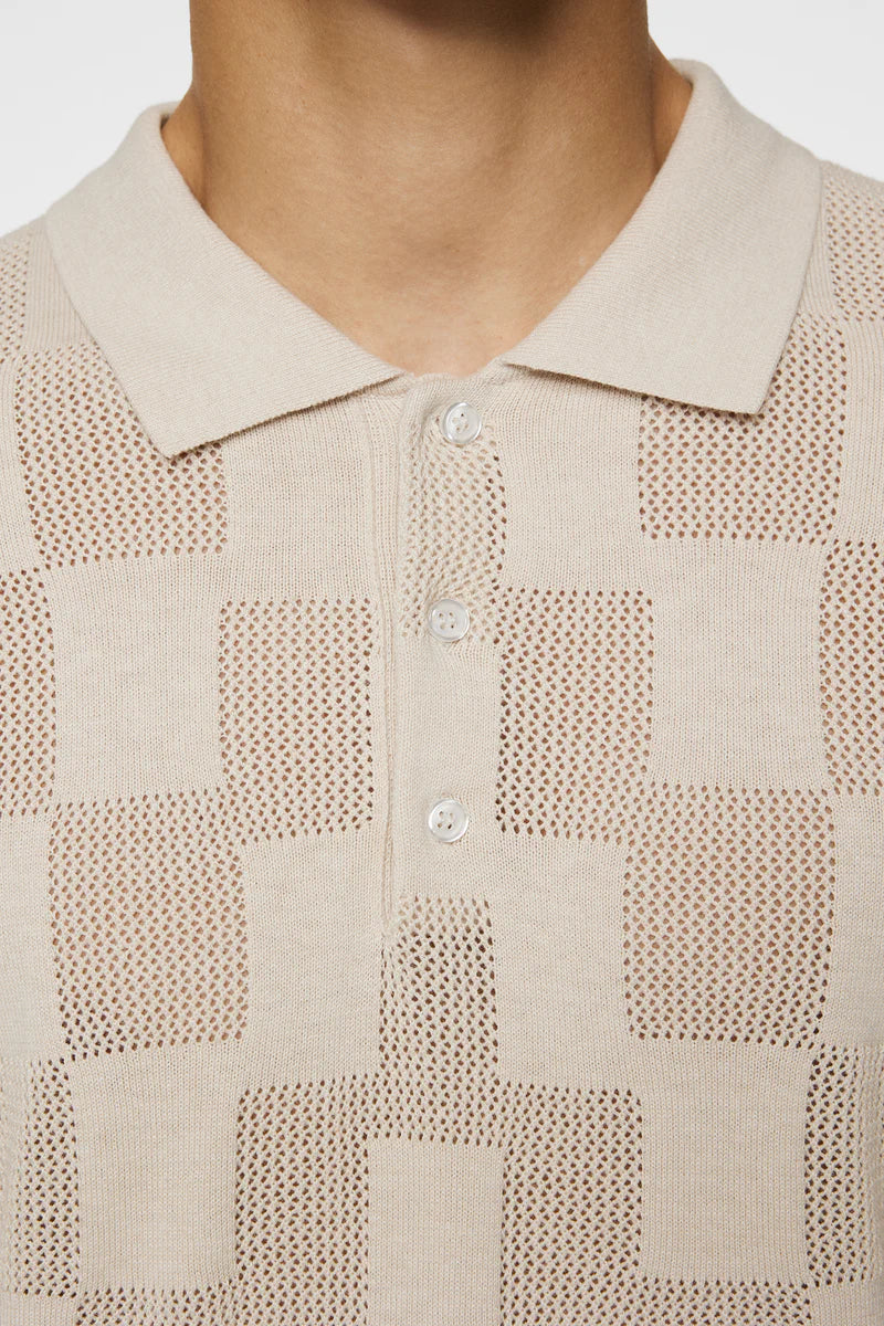 J.LINDEBERG - Reymond Stacked Bridge Polo in Moonbeam