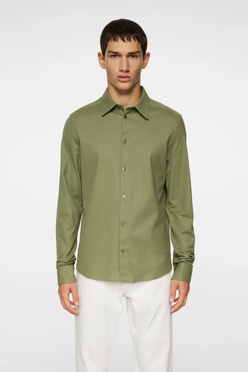 J.LINDEBERG - Marlon Jersey Shirt in Olivine