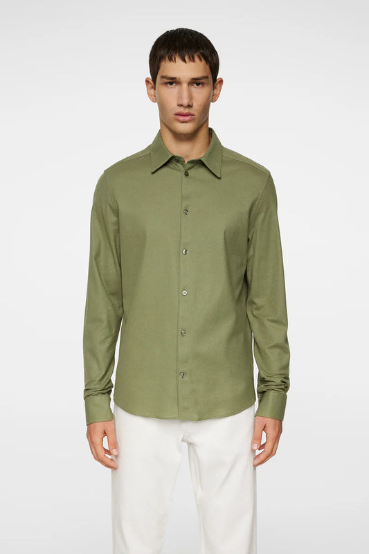 J.LINDEBERG - Marlon Jersey Shirt in Olivine