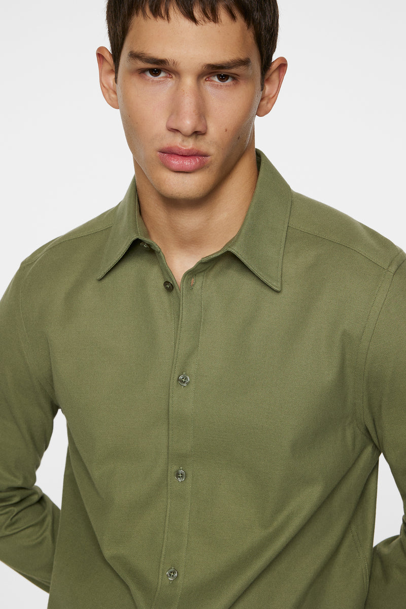 J.LINDEBERG - Marlon Jersey Shirt in Olivine