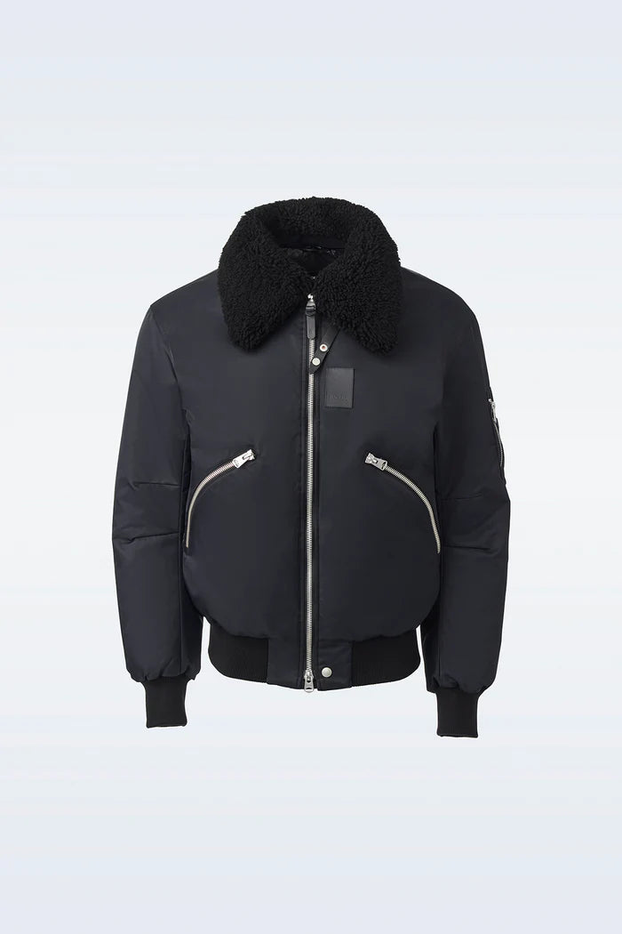 MACKAGE - Francis Down Bomber Jacket with Removable Shearling Collar