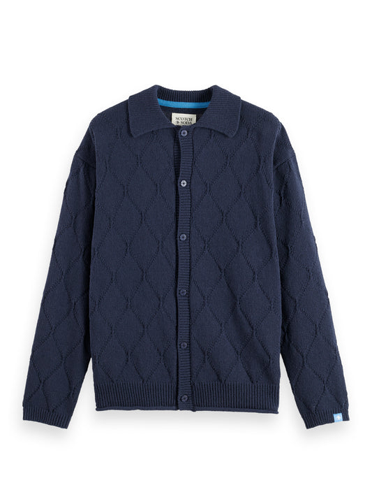 SCOTCH & SODA - Open Work Long Sleeve Knit Cardigan