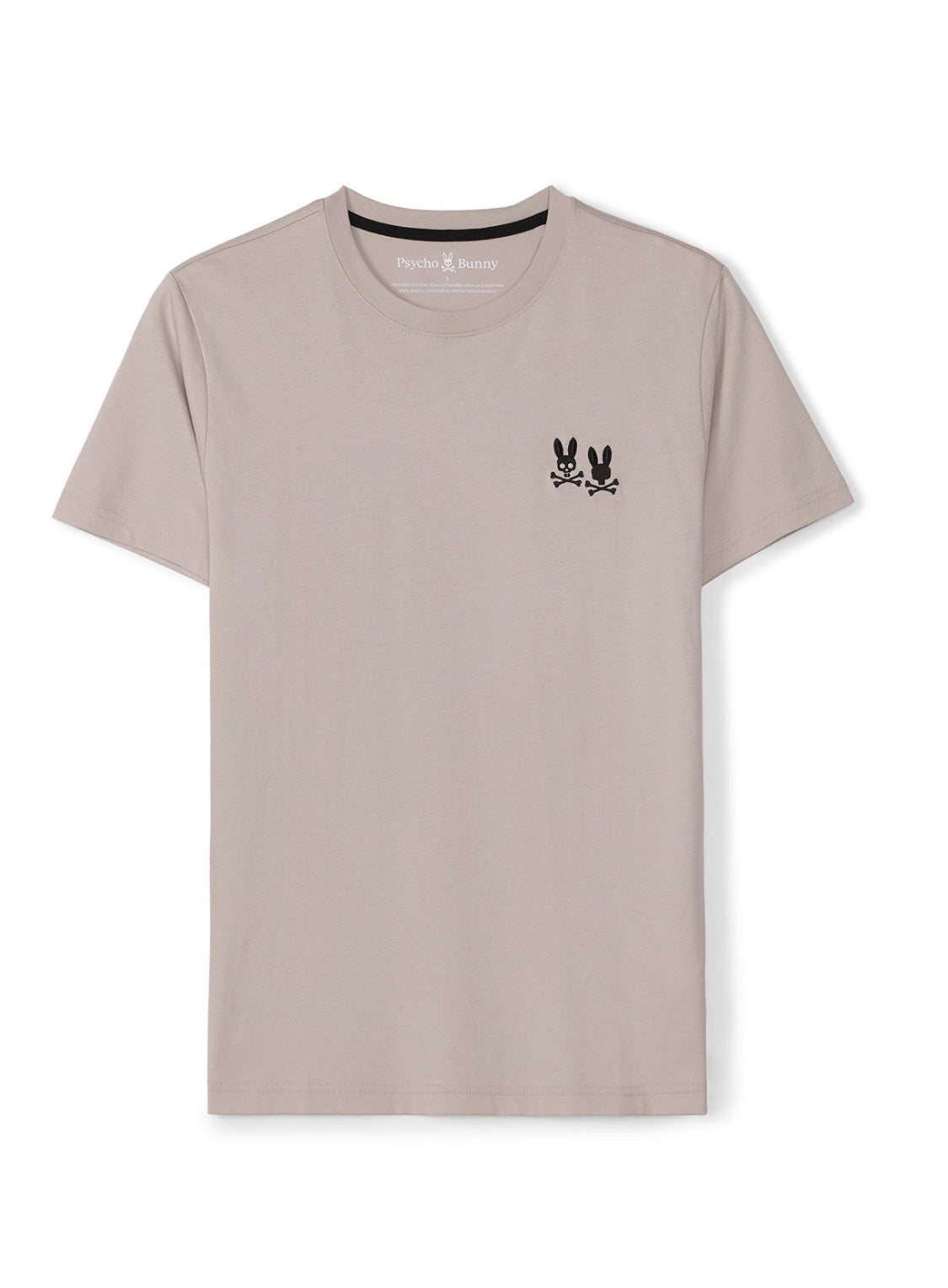 PSYCHO BUNNY - Tilden Embroidered Bunny Tee in Oyster
