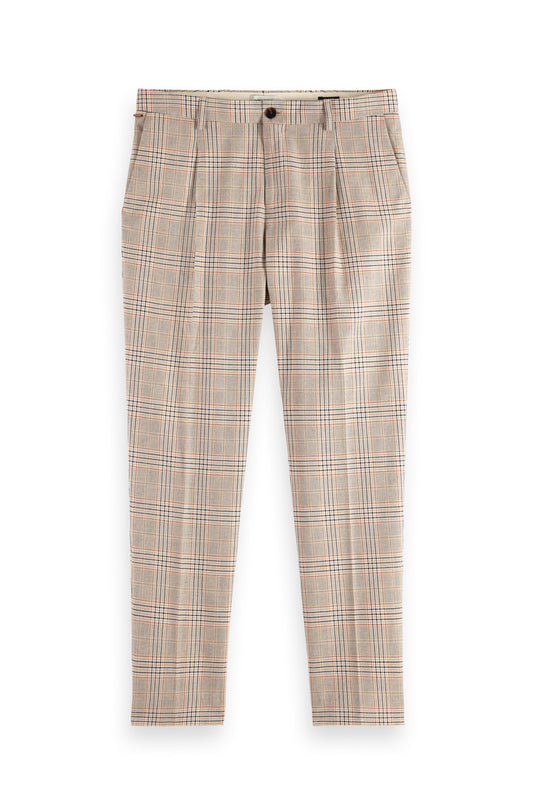 SCOTCH & SODA - Blake Regular Slim Fit Chino - Caramel Check