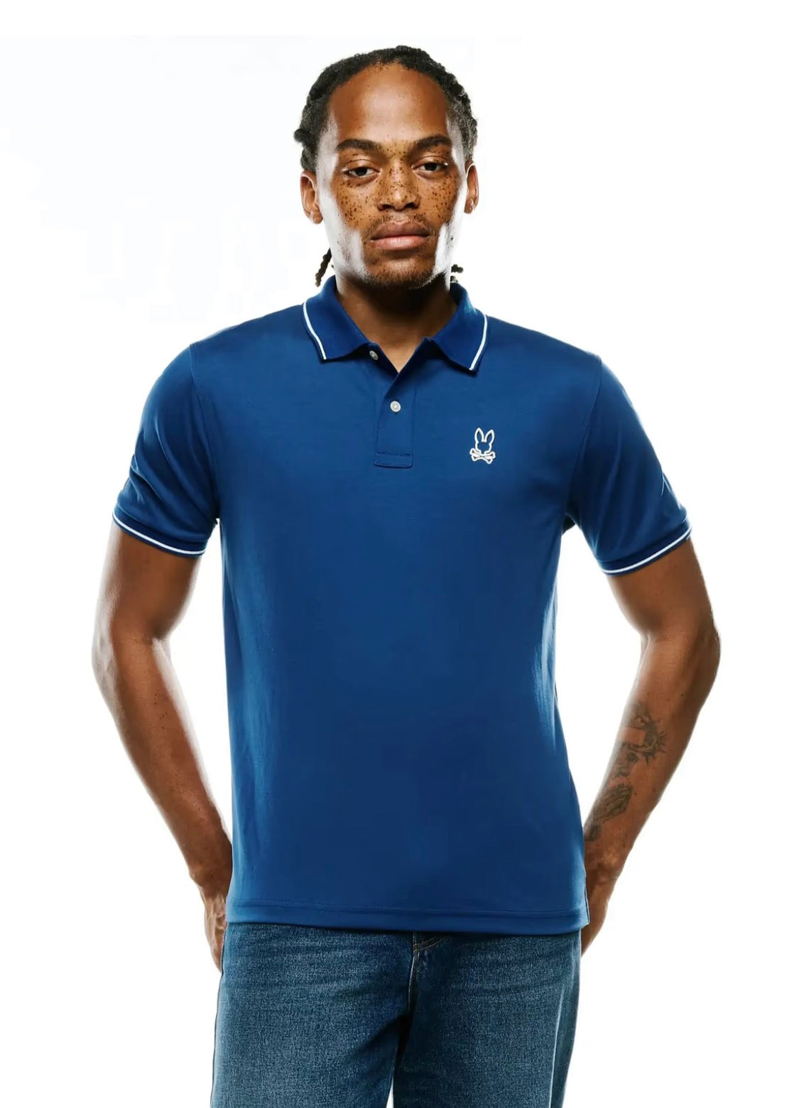 PSYCHO BUNNY - Joji Performance Polo (Navy Peony)