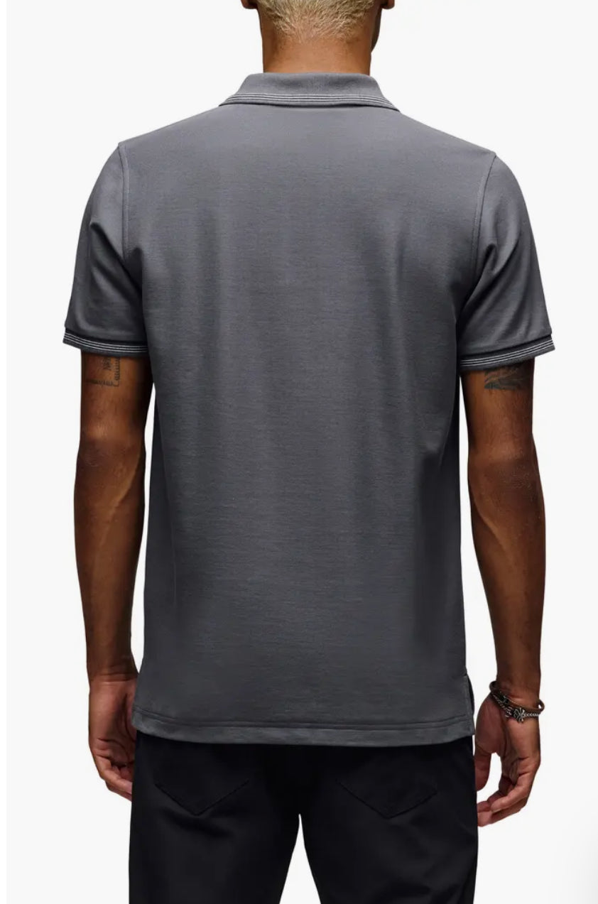 PSYCHO BUNNY - Hart Pique Polo in Blackened Pearl