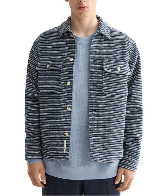 SCOTCH & SODA - Structured Striped Overshirt