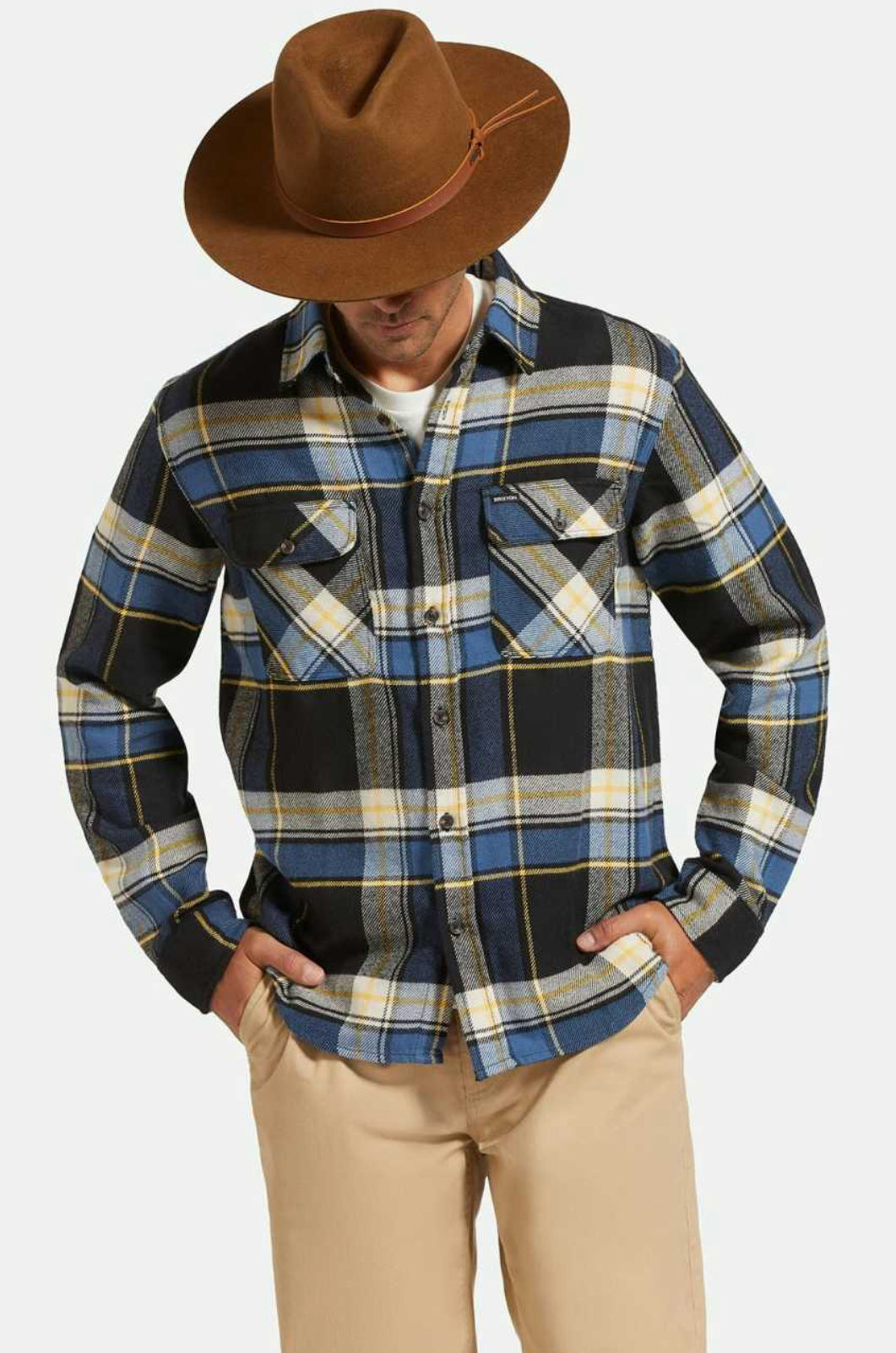 BRIXTON - Hawkins Weather Guard Cowboy Hat in Coffee