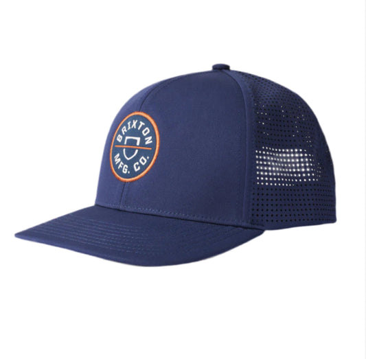 BRIXTON - Crest X MP SnapBack in Washed Navy