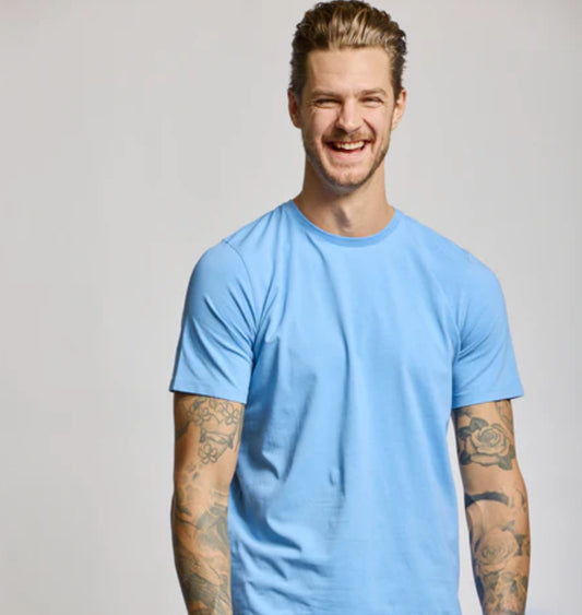 EASY MONDAYS - Crew Neck T-Shirt - Azure