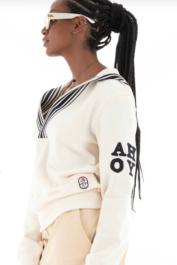 Scotch & Soda - V-neck Sailor Hooded Sweatshirt