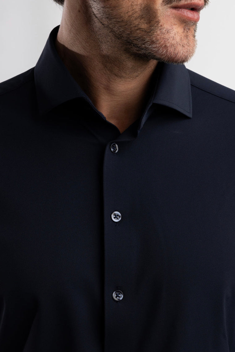 Blue Industry - Knit Stretch Shirt (Navy)