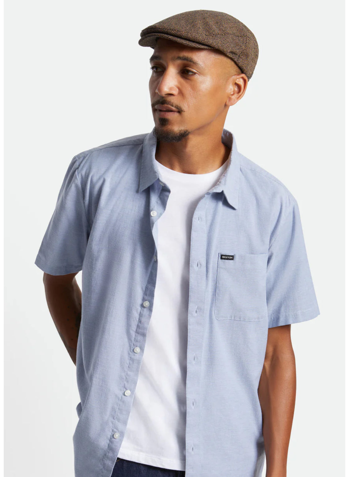 BRIXTON - Hooligan Snap in Brown/Khaki