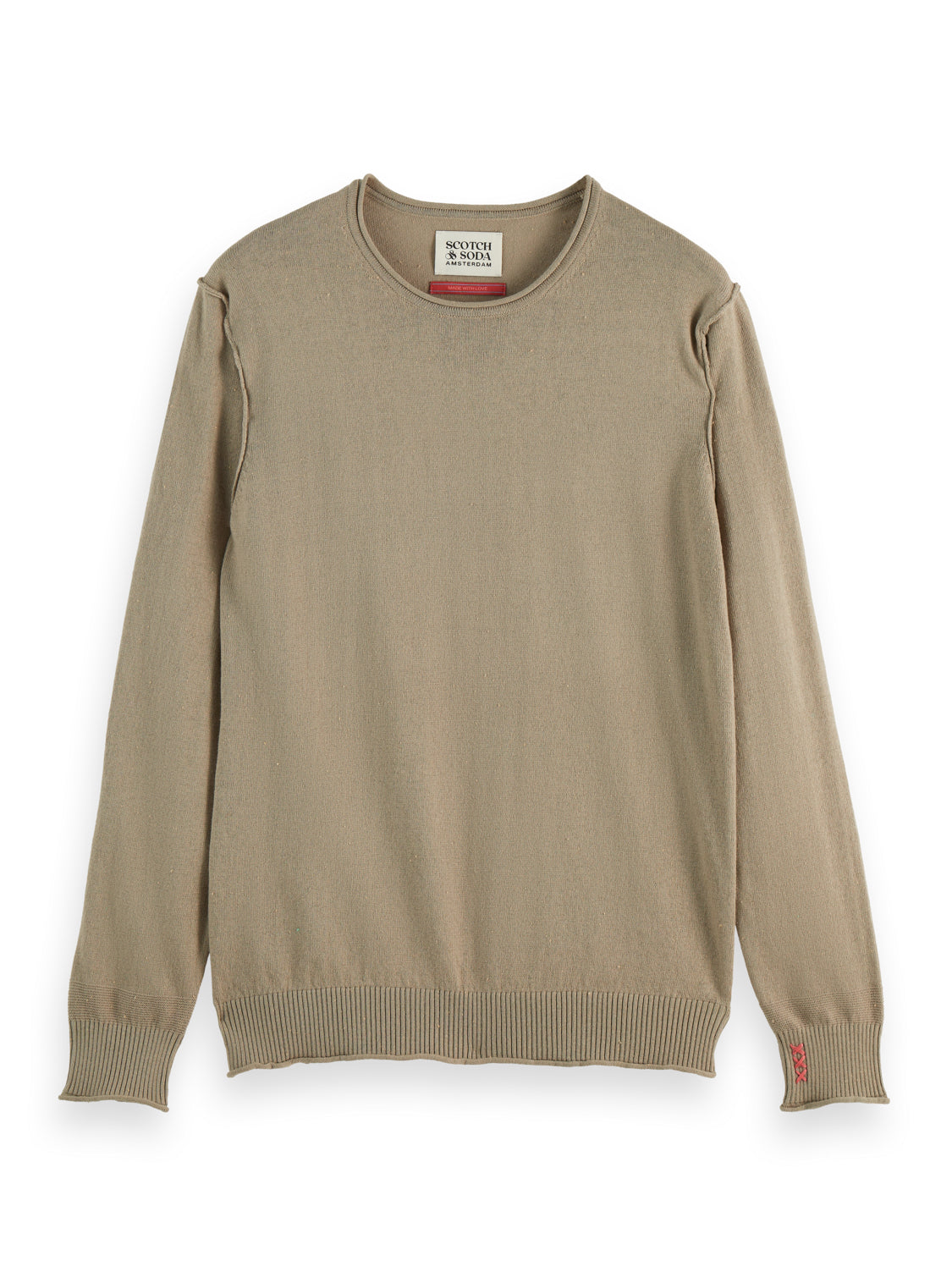 SCOTCH & SODA - Neps Wool Blend Pullover in Plaza Taupe