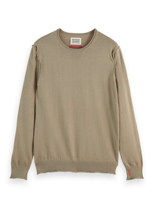 SCOTCH & SODA - Neps Wool Blend Pullover in Plaza Taupe