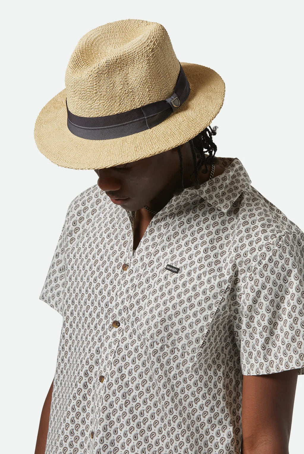 BRIXTON - Roma Straw Fedora
