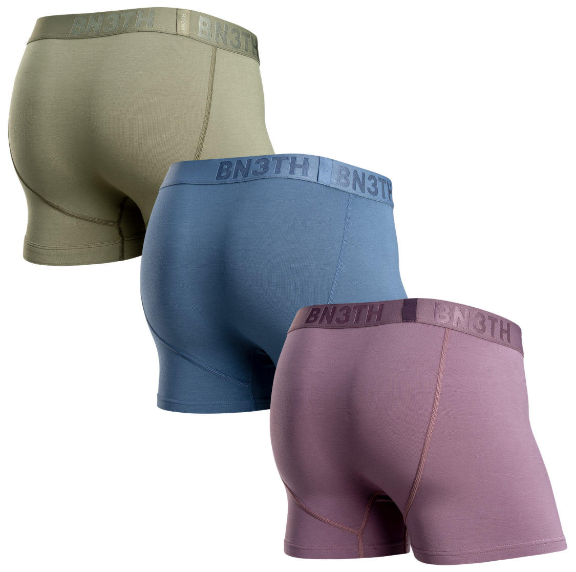 BN3TH - Classic Trunk 3 Pack: Pine/Fog/Grape Purple