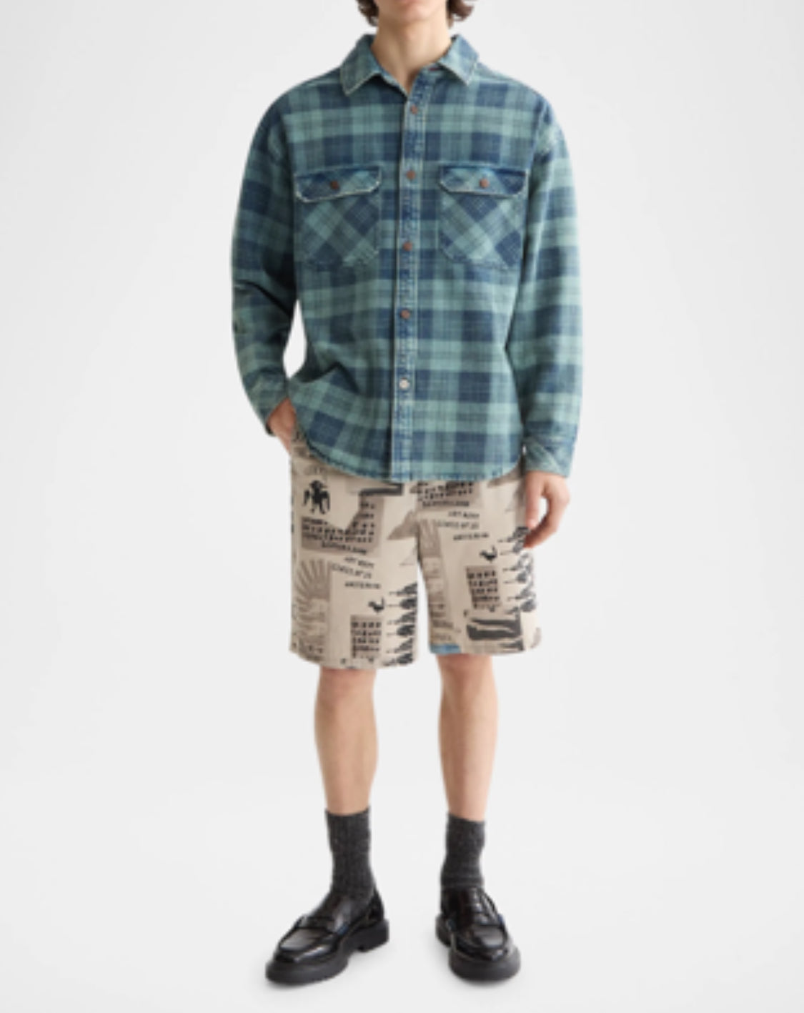 SCOTCH & SODA - Washed Check Denim Overshirt