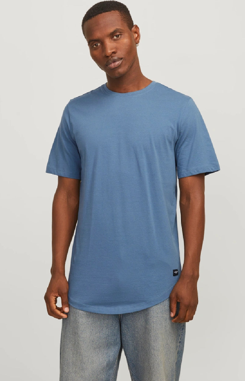 JACK & JONES - Long Line Fit Tee in Oceanview