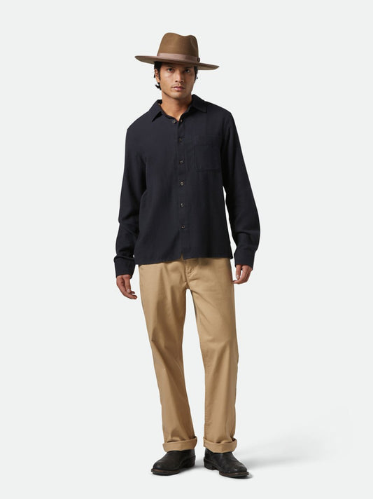 BRIXTON - Hasting Kapok Flannel - Heather Black