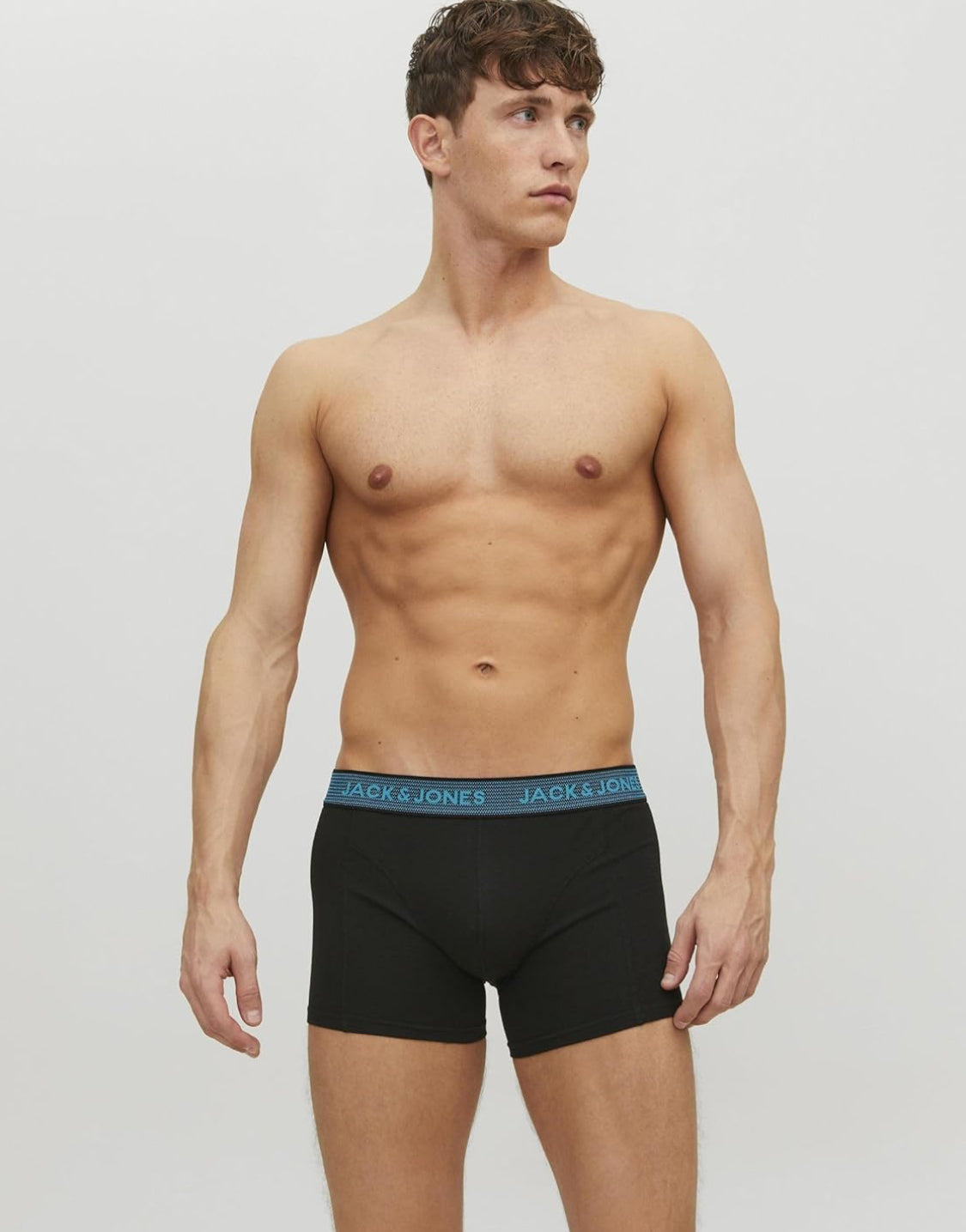 JACK & JONES - 3 Pack Trunks - Asphalt Hawaiian