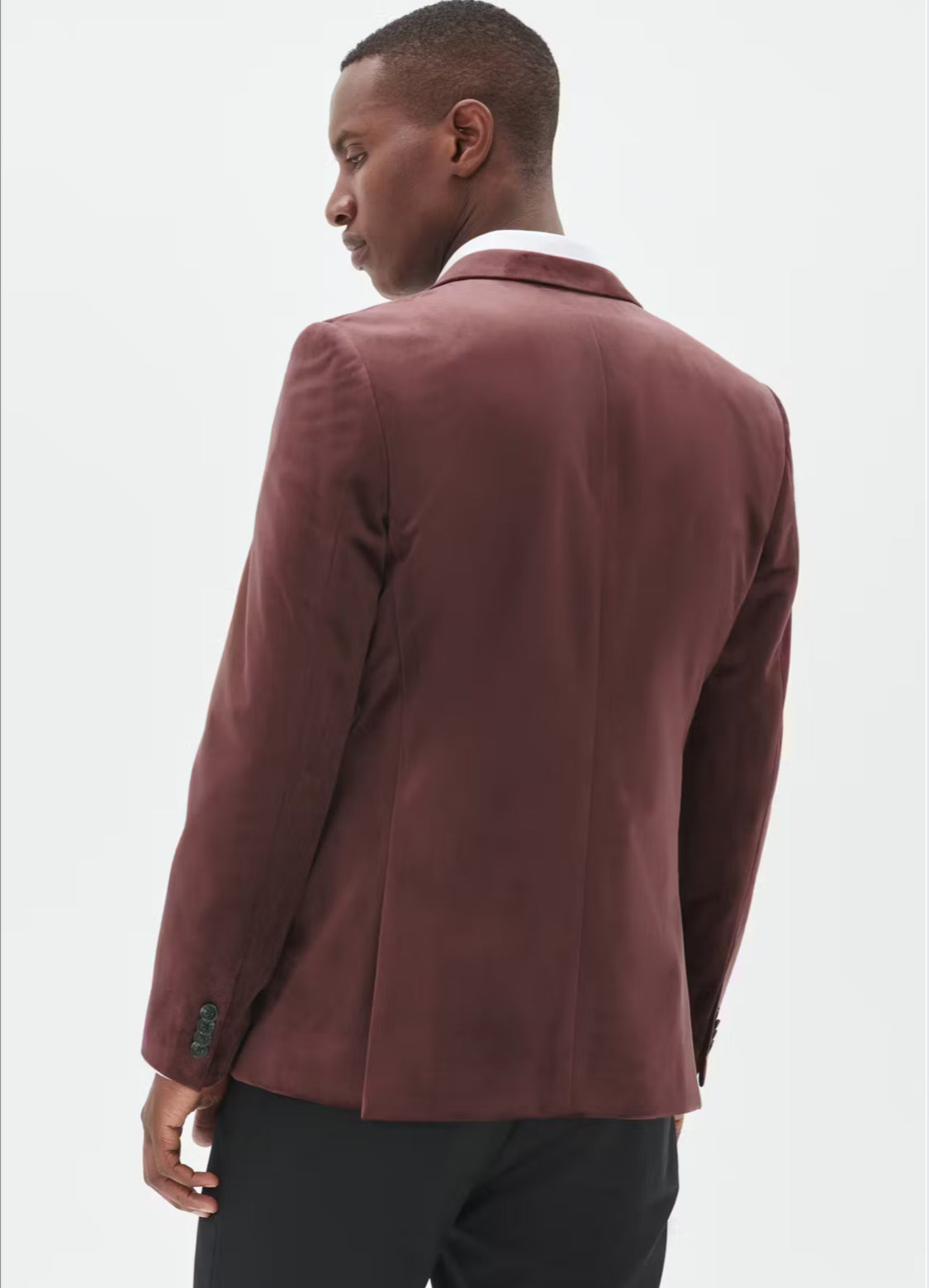 MATINIQUE - George F Velvet Blazer in Bitter Chocolate