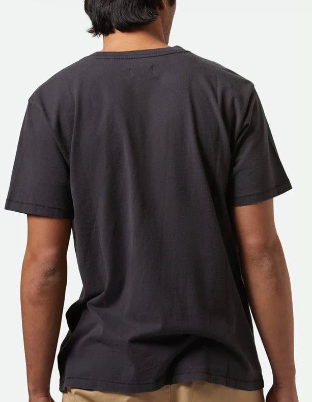 BRIXTON - Vintage Reserve Henley in Washed Black