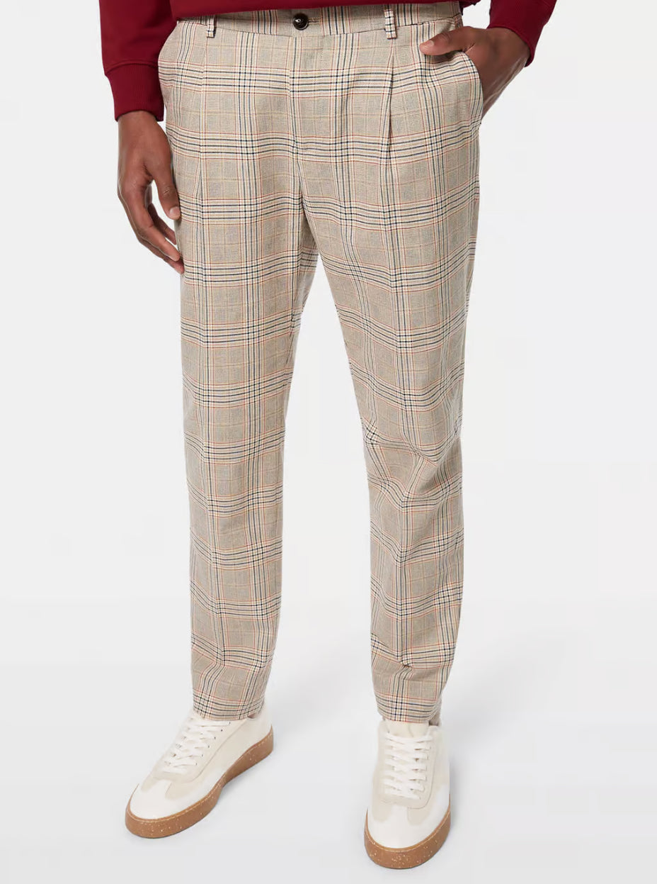 SCOTCH & SODA - Blake Regular Slim Fit Chino - Caramel Check