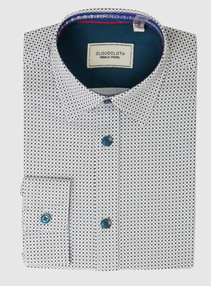 Cloud Cloth - Boys 4 way Stretch Kids Shirt (Circle Pattern)