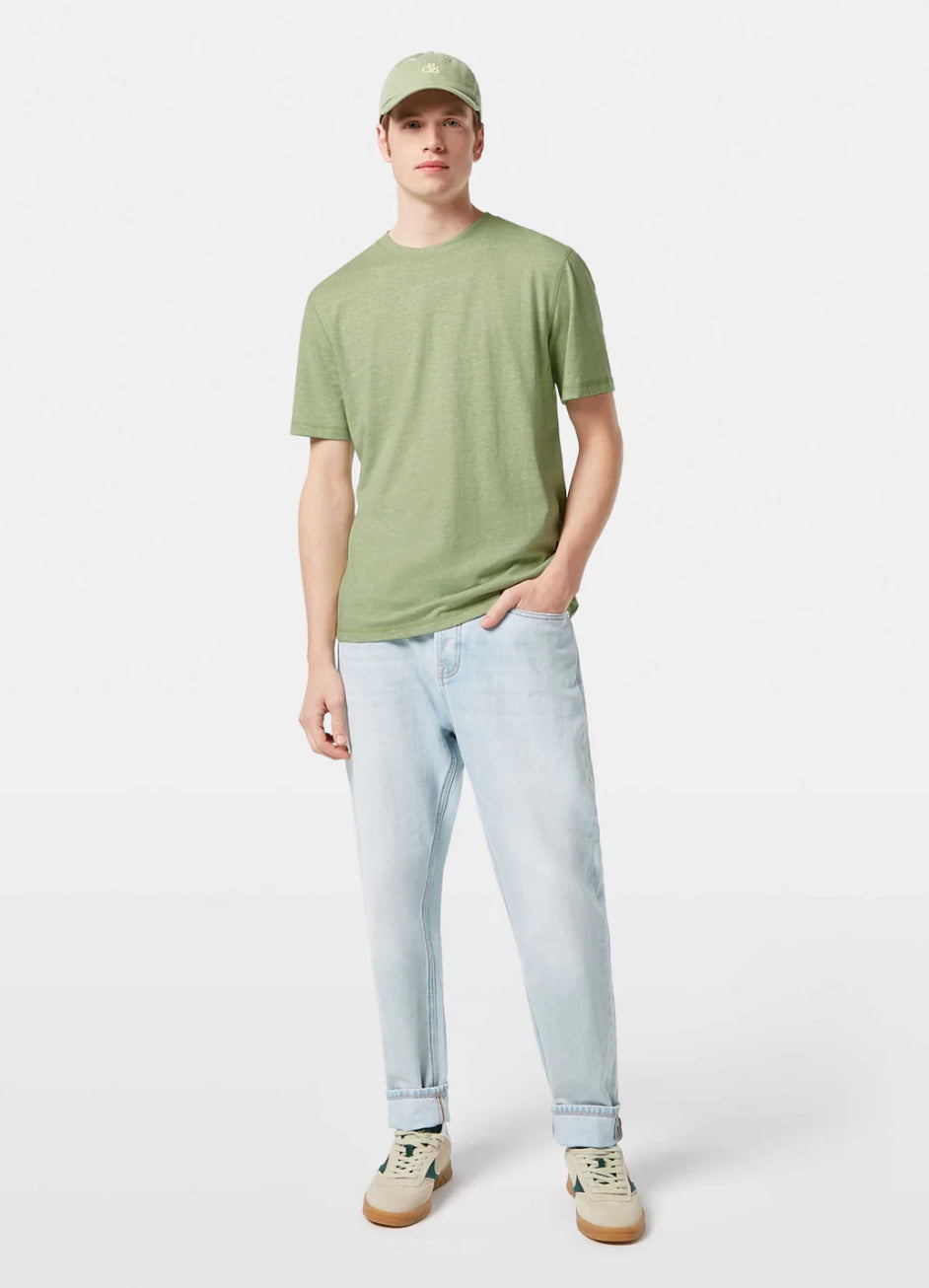 SCOTCH & SODA - Regular Fit Melange Tee in Pistachio