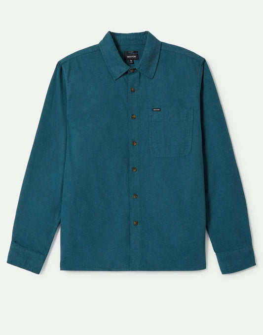 BRIXTON - Hasting Kapok Flannel - Heather Aquatic