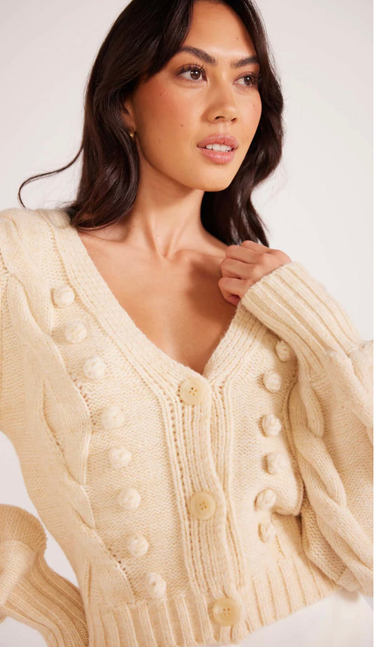MINKPINK - Myrtle Cable knit Cardigan