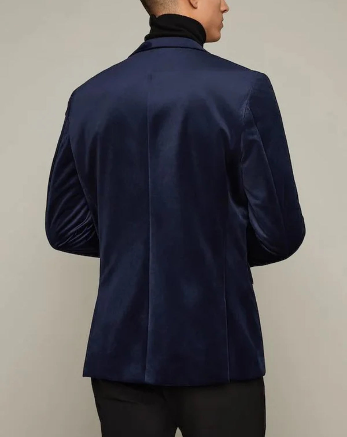 MATINIQUE - George F Velvet Blazer in Dark Midnight