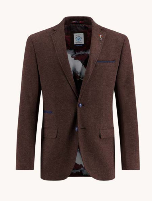 A FISH NAMED FRED - Pique Blazer in Chocolate Brown