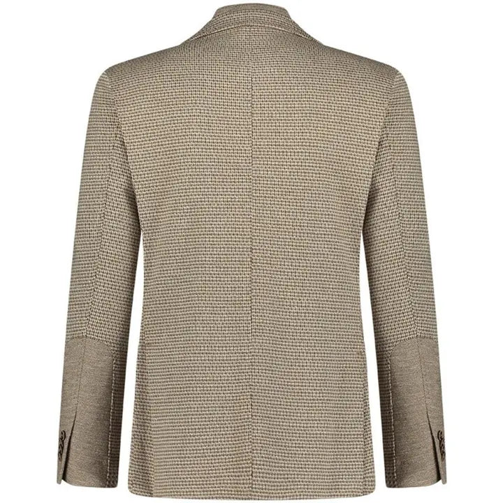 BLUE INDUSTRY - Houndstooth Knit Jersey Blazer with Inlay