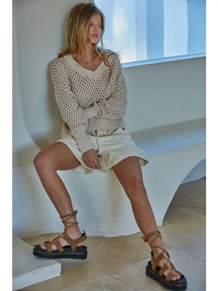 By Together - V-Neck Cotton Sweater