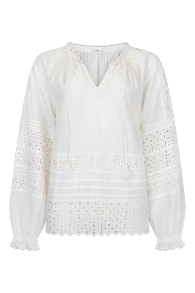 SPELL - Love In The Afternoon Lace Blouse