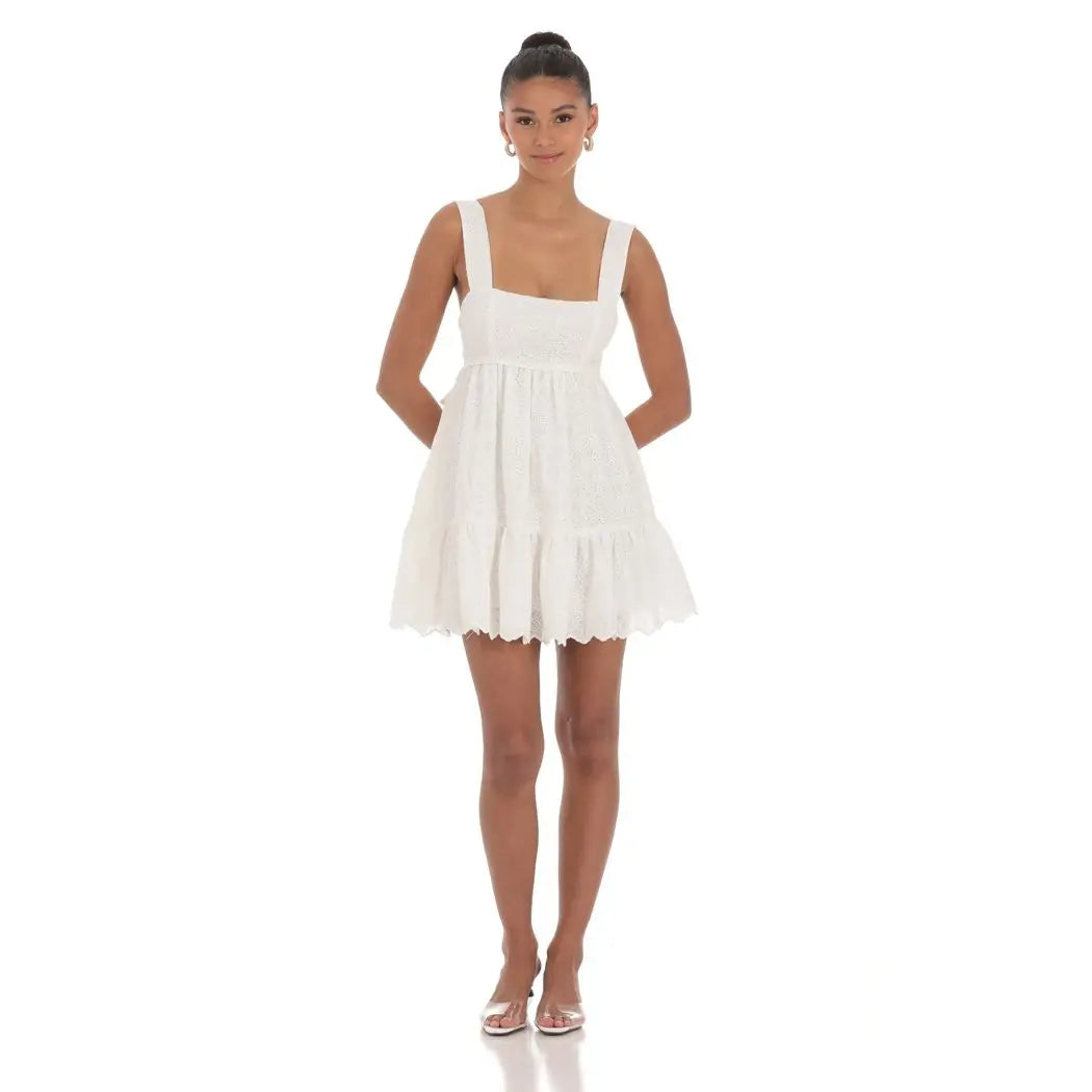Lucy In The Sky - Floral Eyelet Dress